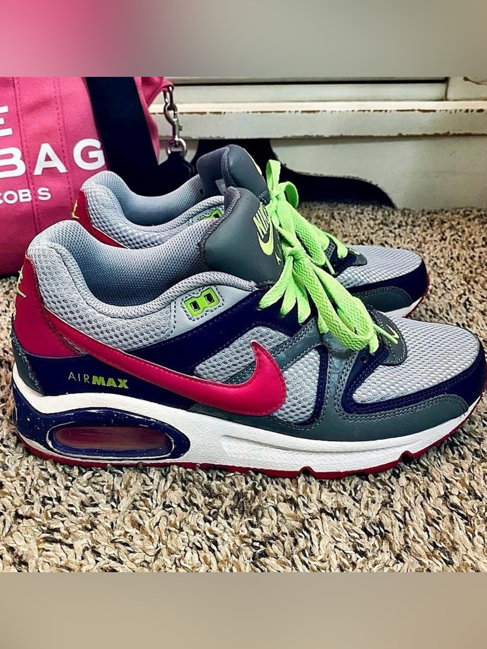 HTF Women’s Nike Air Max Vintage 2012 Neon Green/Pink 397690-063 Size 8.5